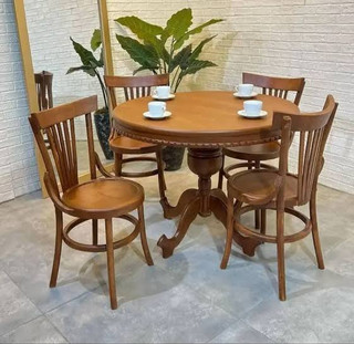 نهارخوری ۴نفره مدل لهستانی چوب راش پنج تیرک