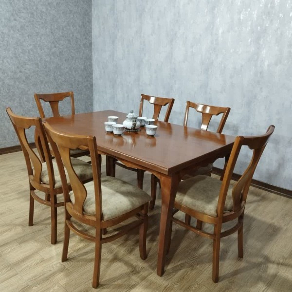 نهارخوری ۴نفره مدل کرواتی چوب توسکا