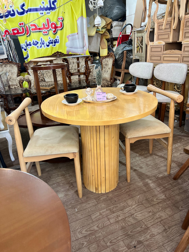 صبحانه خوری دونفره اقتصادی مدل تاک چوب راش